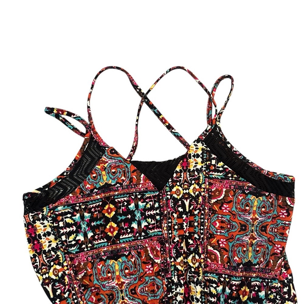 Xhilaration Tribal Print Patterned Stretchy Romper in Women’s Large - Picture 2 of 10